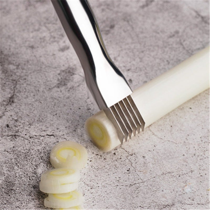 ReNext Stainless Steel Chopped Green Onion Knife,Kitchen Tool Slice Cutlery Vegetable Cutter Sharp Scallion Cutter Shred Knife - Image 3